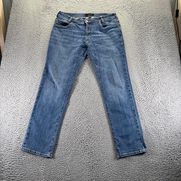 Vertx Jeans Mens 36x32 Blue Medium Wash Cotton Stretch Slim Fit Denim - Picture 1 of 10
